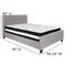 Flash Furniture Platform Bed Set, Tribeca, Full, Gray HG-BM-26-GG - alternate 5
